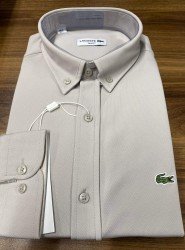 9054-LCST Bej Slim Fit Gömlek