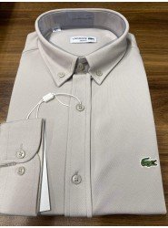 9054-LCST Bej Slim Fit Gömlek