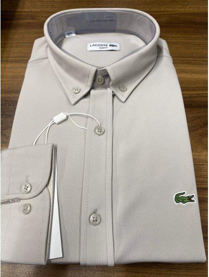 9054-LCST Bej Slim Fit Gömlek