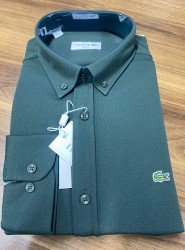 9055-LCST Haki Slim Fit Gömlek