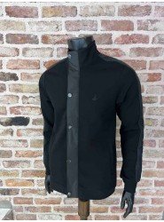 9057-Bymn Siyah Fermuarlı Çıt Çıtlı Sweath