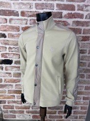 9058-Bymn Bej Fermuarlı Çıt Çıtlı Sweath