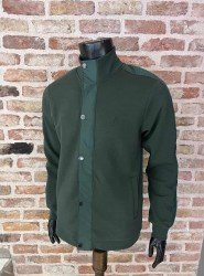 9059-Bymn Haki Yeşil Fermuarlı Çıt Çıtlı Sweath