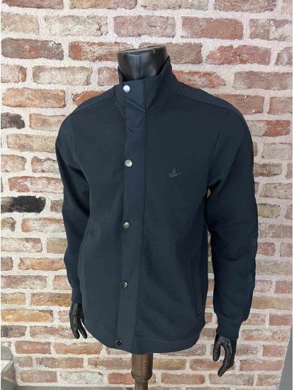 9060-Bymn Lacivert Fermuarlı Çıt Çıtlı Sweath