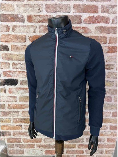 9060-Bymn Lacivert Fermuarlı Çıt Çıtlı Sweath