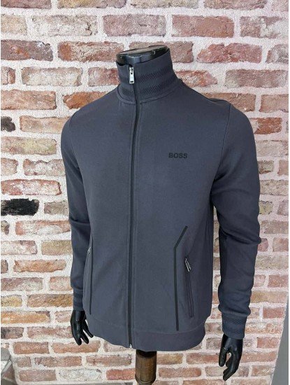 9064-HB Tam Fermuarlı Gri Sweath