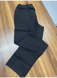 9073-BYMN Siyah Pamuklu Pantolon