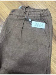 9075-BYMN Kahve Pamuklu Pantolon