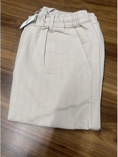 9076-BYMN Bej Pamuklu Pantolon