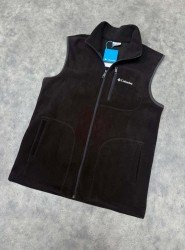 9078-Columbia Siyah Fermuarlı Polar Yelek