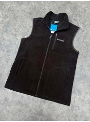 9078-Columbia Siyah Fermuarlı Polar Yelek