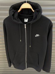 9083-NK Siyah Tam Fermuarlı Kapşonlu Sweath