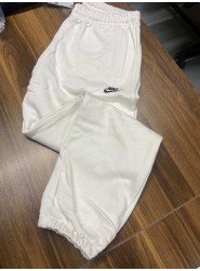 9088-NK Ekru Paçası Lastikli Eşofman Altı