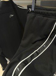 9090-BYMN Siyah Kenarları şeritli Eşofman Altı