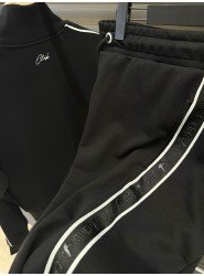 9090-BYMN Siyah Kenarları şeritli Eşofman Altı