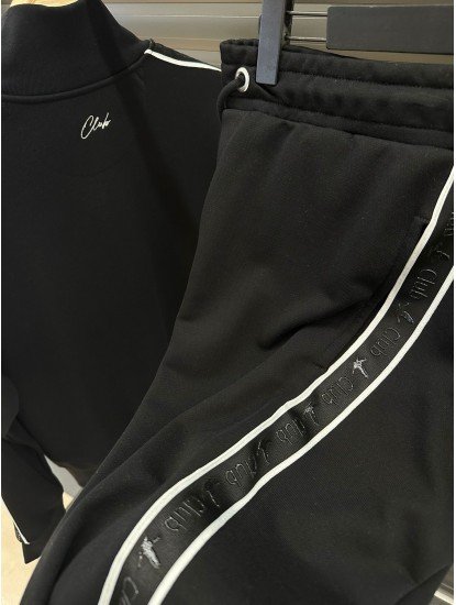 9090-BYMN Siyah Kenarları şeritli Eşofman Altı