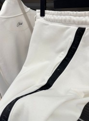 9091-BYMN Ekru Kenarları Şeritli Eşofman Altı