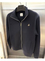 9095-BYMN Lacivert Dik Yaka Tam Fermuarlı  Sweath