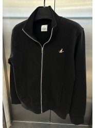 9096-BYMN Siyah Dik Yaka Tam Fermuarlı  Sweath