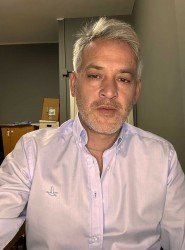 9104-BYMN Mavi Tona Ton Logolu Comfort Fit  Gömlek