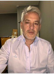 9104-BYMN Mavi Tona Ton Logolu Comfort Fit  Gömlek